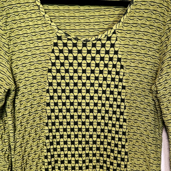 Tianello Aston Tunic 3/4 Length Sleeves Jacquard Knit Asbury Size Large EUC - Picture 3 of 11